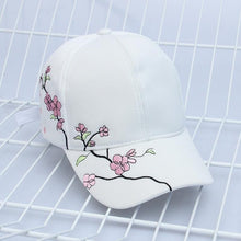 Load image into Gallery viewer, Summer Hats Symmetrical Flower Embroidery Built-in insulation Knitted Hats Femme Baseball Cap Adjustable
