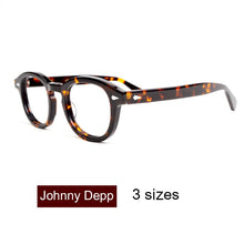 Load image into Gallery viewer, Glasses Men Johnny Depp Eyeglasses Transparent Lens Brand design