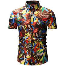 Load image into Gallery viewer, Mens Summer Beach Hawaiian Shirt 2019 Brand Short Sleeve Plus Floral Shirts Men Casual Holiday Vacation Clothing Camisa