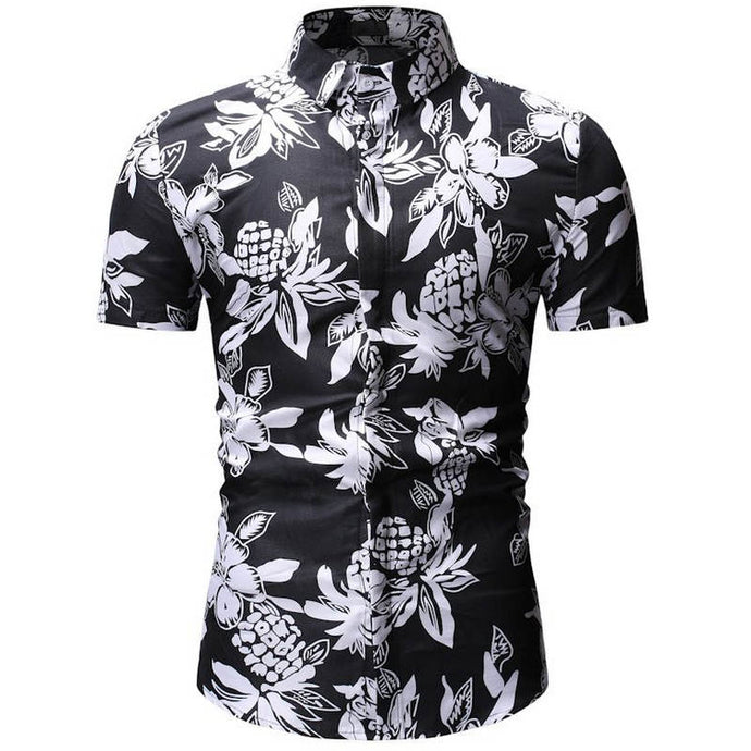 Mens Summer Beach Hawaiian Shirt 2019 Brand Short Sleeve Plus Size Floral Shirts Men Casual  Clothing Camisas 26 color