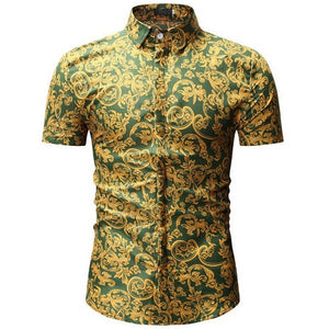 Mens Summer Beach Hawaiian Shirt 2019 Brand Short Sleeve Plus Size Floral Shirts Men Casual  Clothing Camisas 26 color