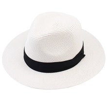 Load image into Gallery viewer, FURTALK Panama Hat Summer Sun Hats for Women Man Beach Straw Hat for Men UV Protection Cap chapeau femme 2019