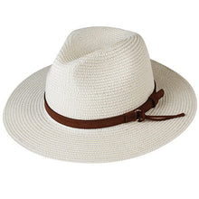 Load image into Gallery viewer, FURTALK Panama Hat Summer Sun Hats for Women Man Beach Straw Hat for Men UV Protection Cap chapeau femme 2019