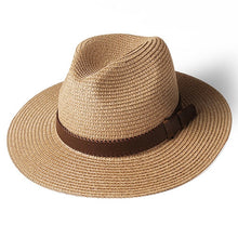 Load image into Gallery viewer, FURTALK Panama Hat Summer Sun Hats for Women Man Beach Straw Hat for Men UV Protection Cap chapeau femme 2019