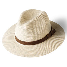 Load image into Gallery viewer, FURTALK Panama Hat Summer Sun Hats for Women Man Beach Straw Hat for Men UV Protection Cap chapeau femme 2019