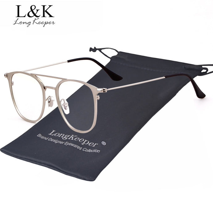 Long Keeper 2019 New Eyeglasses For Men Women Oval Vintage Glasses For Male Work Female Elegant Glasses Frame With Glasses Bag